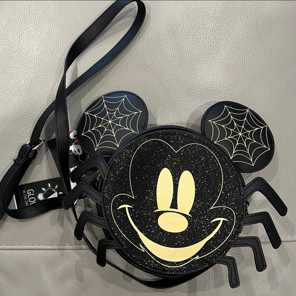 Disney Black and Gold Mickey Mouse Glow in the dark Bag